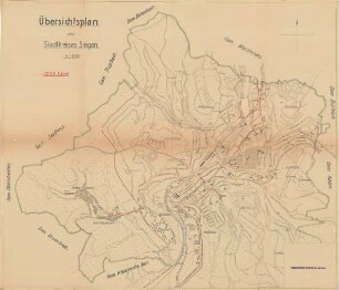 Übersichtsplan des Stadtkreises Siegen