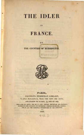 The idler in France