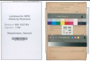 Entnazifizierung Heinrich Wassermann , geb. 31.12.1902 (Arbeiter)