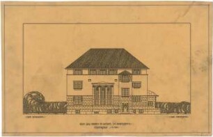 Billing, Hermann; Gernsbach, Scheffelstr. 1; Villa Weber - Hinterfassade (Ansicht)