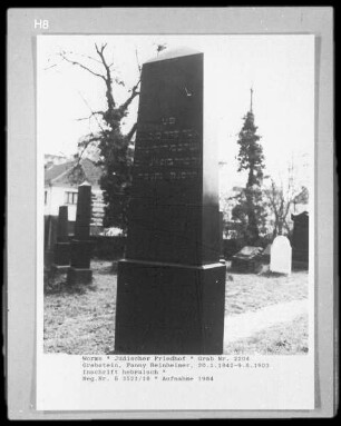Grabstein von Fanny Reinheimer (gestorben 1903.08.09)