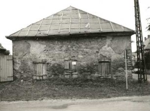 Schlettau, Schulgasse 20. Wohnhaus (1701/1800). Ecklage zum Waldweg