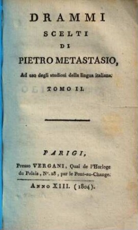 Drammi scelti di Pietro Metastasio, 2