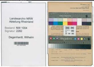 Entnazifizierung Wilhelm Degenhardt , geb. 10.09.1907 (Dachdecker)