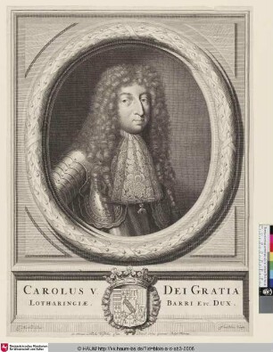 CAROLUS V. DEI GRATIA LOTHARINGIAE, BARRI EIC. DUX [Porträt Karls V., Herzog von Lothringen]