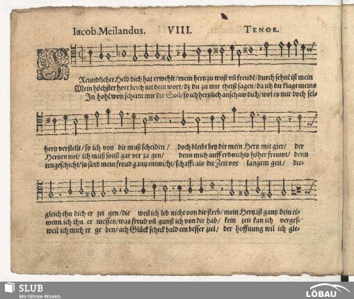 VIII. Freundlicher Held dich hat erwehlt
