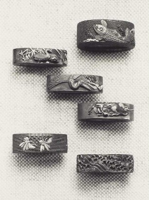 Sechs Fuchi (Zwingen am Griff japanischer Schwerter und Dolche)