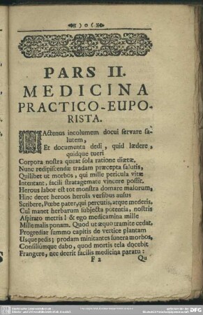Pars II. Medicina Practico-Euporista