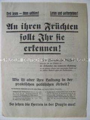 Wahlaufruf der DDP zur preußischen Landtagswahl vom 20.02.1920