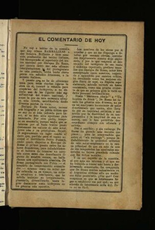El comentario de hoy