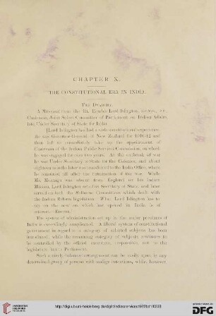 Chapter X – The constitutional era in India