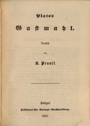 Plato's ausgewählte Werke, 2