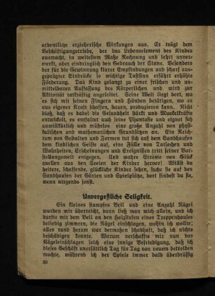 Unvergessliche Seligkeit