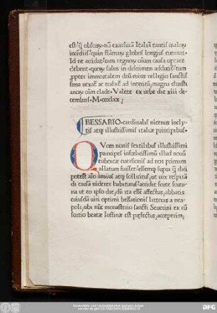 Bessario … italiae principibus