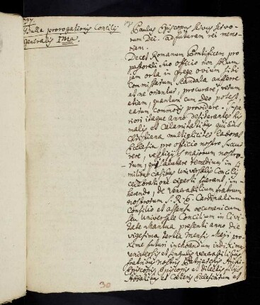 88r-90r, Bulla prorogationis Concilii Generalis INra, 1537, Blosius B. Motta
