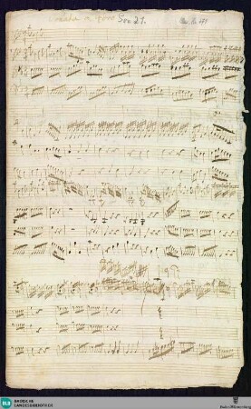 Sonatas - Mus. Hs. 471 : vl, strings, bc; B|b; BrinzingMWV 9.4