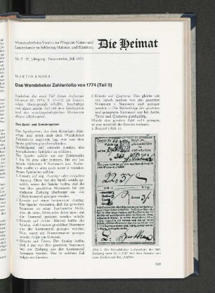 Nr. 7. 81. Jahrgang, Neumünster, Juli 1974.