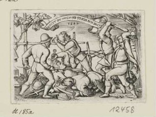 Bauernschlägerei, Blatt 9 der Folge "Bauernfest oder die zwölf Monate"