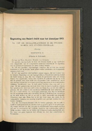 Begrooting van Nederl.-Indie voor het dienstjaar 1913.