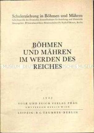 Zeitgenössische Schrift über Böhmen und Mähren im Dritten Reich