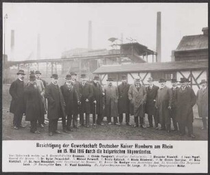 Besichtigung der Gewerkschaft Deutscher Kaiser Hamborn am Rhein am 15. Mai 1916 durch die bulgarischen Abgeordneten