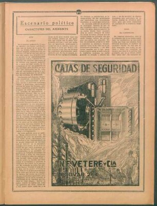 Escenario político : Caracteres del ambiente