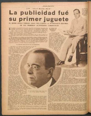 La publicidad fué su primer juguete : Los "Self-Made-Men"