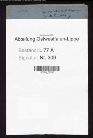 Wrugeregister des Amtes Oerlinghausen