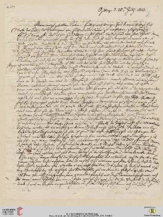 Nachlass Georg Gottfried Gervinus. Korrespondenz Carl und Sophie Oesterley/Georg Gottfried und Viktoria Gervinus: Brief von Sophie Oesterley und Carl Oesterley an Georg Gottfried Gervinus und Viktoria Gervinus