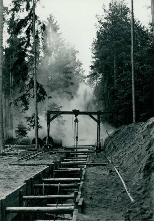 Wasserleitung Hoher Bühl bei Nürnberg, Deutschland, 1936