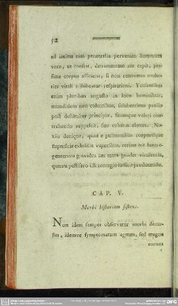 Cap. V. Morbi historiam sistens
