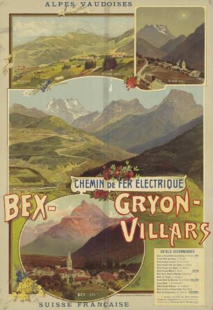 Chemin-de-fer électrique. Bex-Gryon-Villars