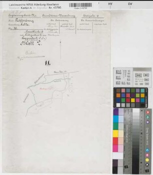Ibbenbüren (Ibbenbüren), Rentengutsache Laggenbeck, Bl. 2 Brouillonkarte Ledde Flur 11