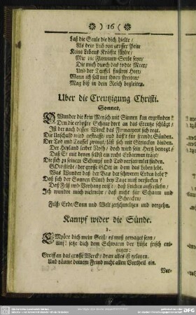 Uber die Creutzigung Christi