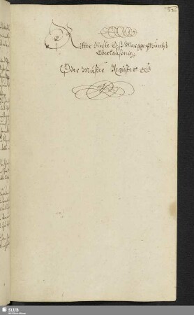 Ritterdinste Deß Marggraffthumbß Oberlaußnitz, Oder Muster Regiester.