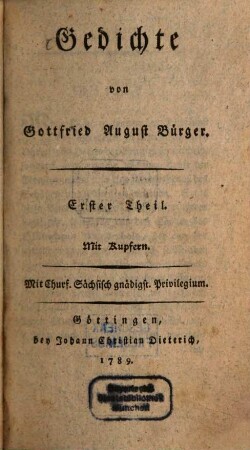 Gedichte, 1