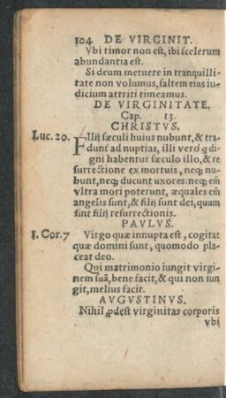 De Virginitate. Cap. 13.