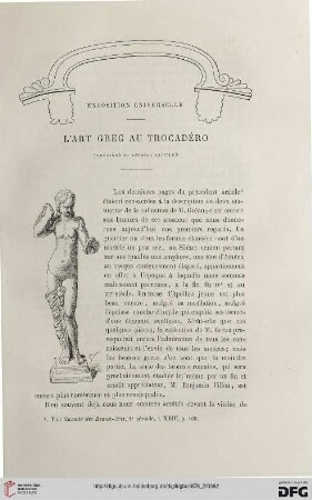 2. Pér. 18.1878: L' art grec au Trocadéro, [2] : exposition universelle