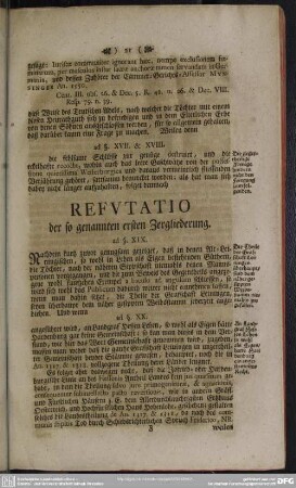 Refutatio der so genannten ersten Zergliederung