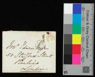 Brief mit Umschlag an Edwin Nye in London von [Miss] Goddard