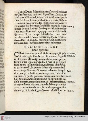 De charitate et bonis operibus