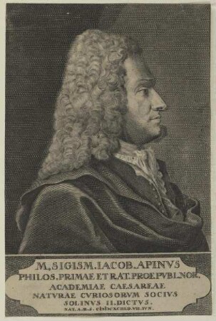Bildnis des M. Sigism. Jacob Apinus