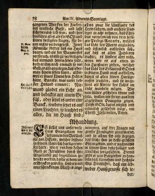 78-88, Es stellet uns unser verlesenes Evangelium ...