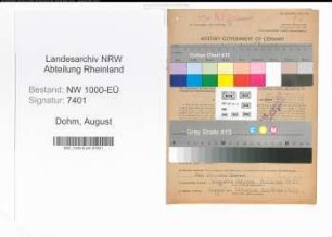 Entnazifizierung August Dohm, geb. 03.06.1904 (Haendler)