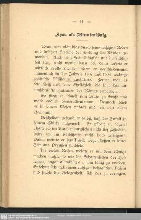 Kyau als Minutenkönig