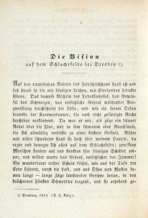 Die Vision auf dem Schlachtfelde bei Dresden