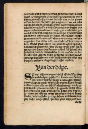 Van der döpe.