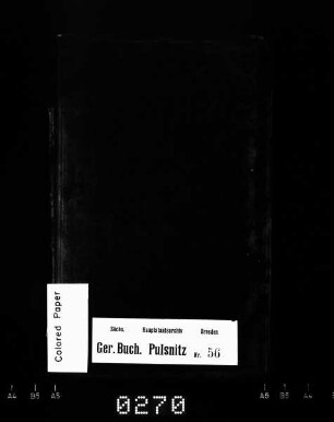 Gerichtshandelsbuch von Ohorn, Oberlausitzer Seite, Bd. 3