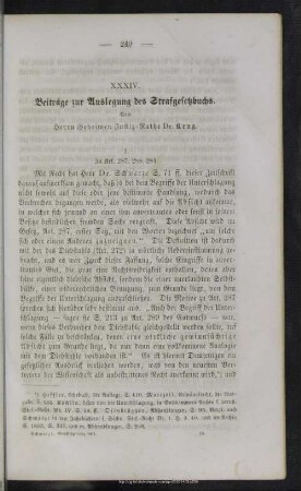 XXXIV. Beiträge zur Auslegung des Strafgesetzbuchs
