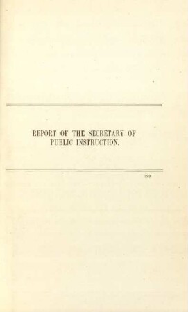 Report of the Secretary of Public Instruction